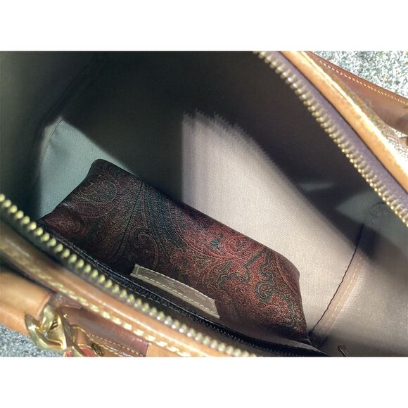 Vintage Etro Paisley Duffle Bag Multicolor Women's satchel crossbody - Picture 6 of 7